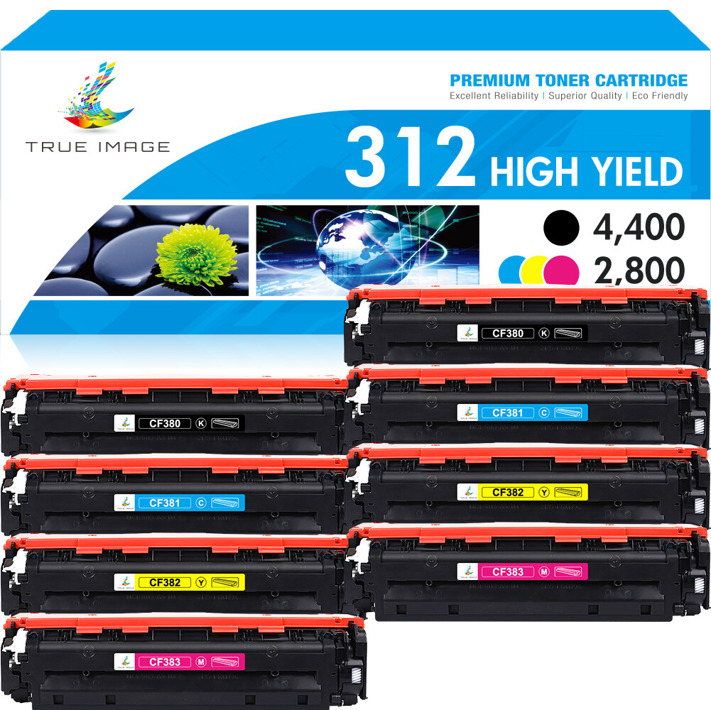 8 PK CF380A Toner Cartridge Set For HP 312A Color LaserJet M476dn M476dw M476nw
