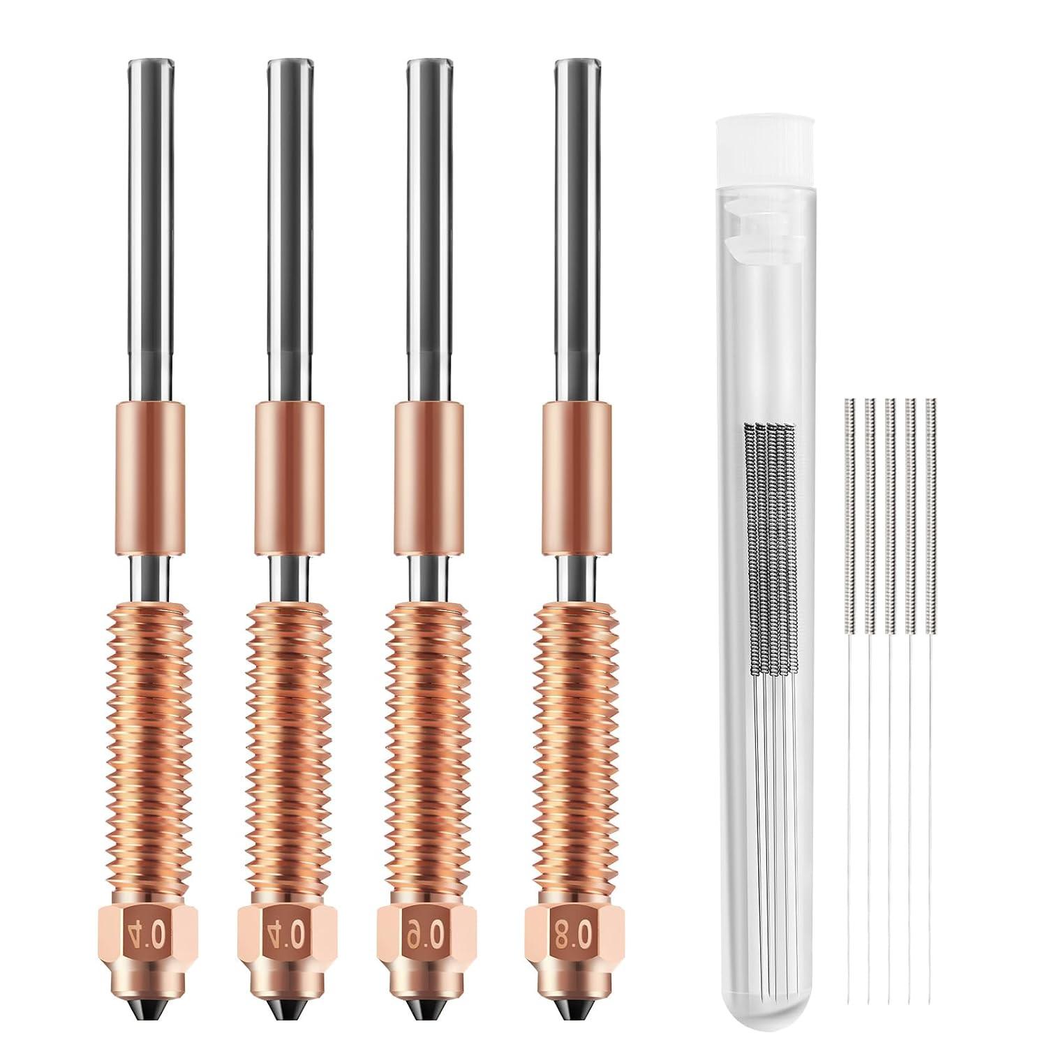 5Aplusreprap Ender 3 V3/Plus Nozzle Kit 0.4/0.6/0.8Mm with Cleaning Needles