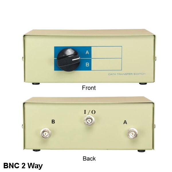 Kentek BNC 2 Way Data Transfer Switch Box Female IO AB Coaxial BNC Video Monitor