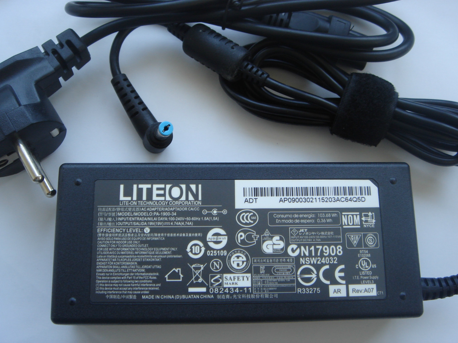 Packard Bell / Acer / LiteON 90W Power Supply PA-1900-24 New