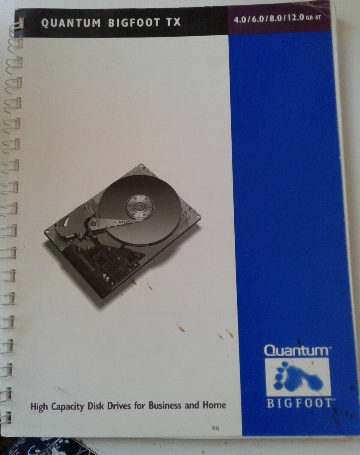 Computer Manual Quantum Bigfoot TX 4.0 / 6.0 / 8.0 / 12.0 GB AT High Capacity Di