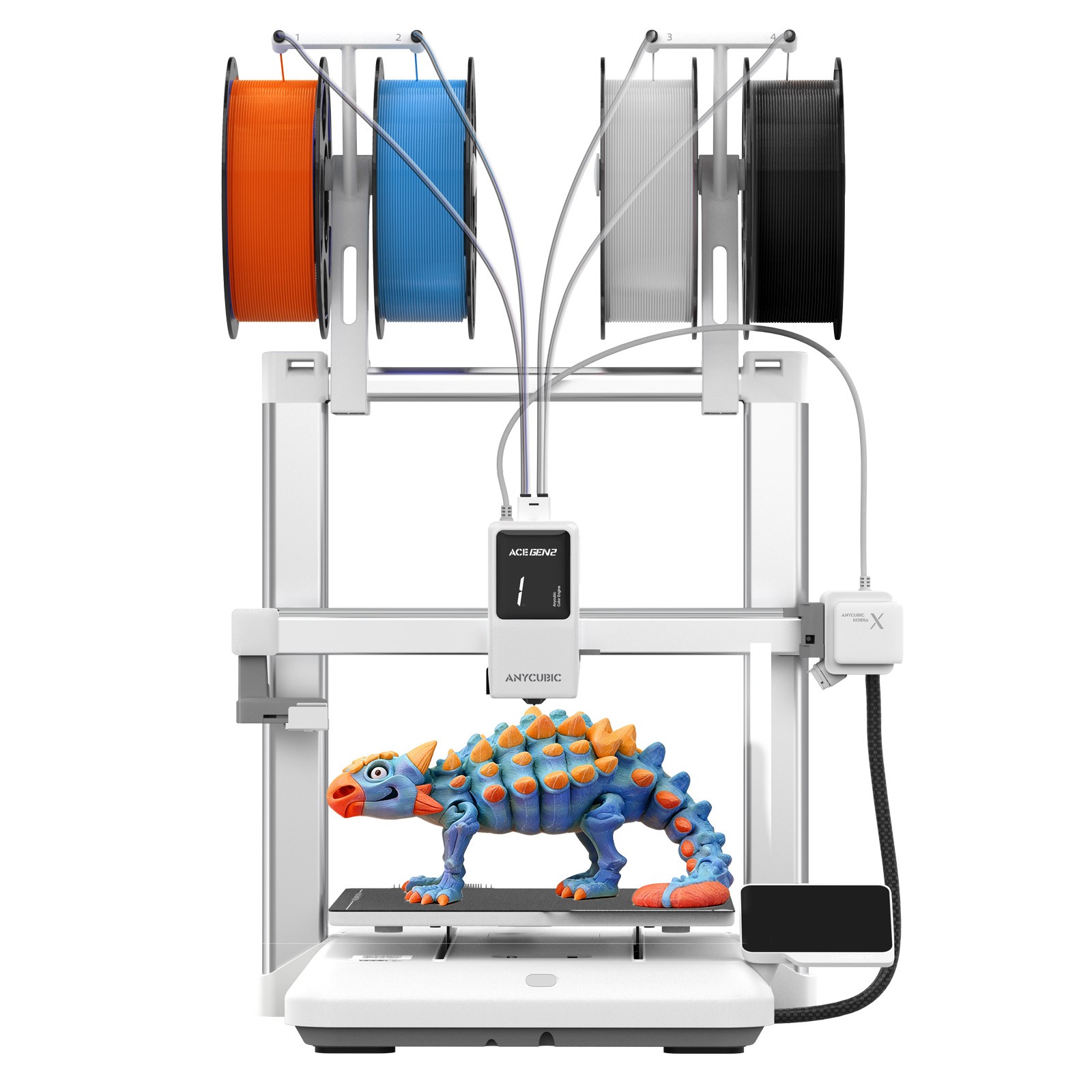 🔥In Stock ANYCUBIC Kobra X Multi-color 3D Printer Soft & Hard Material