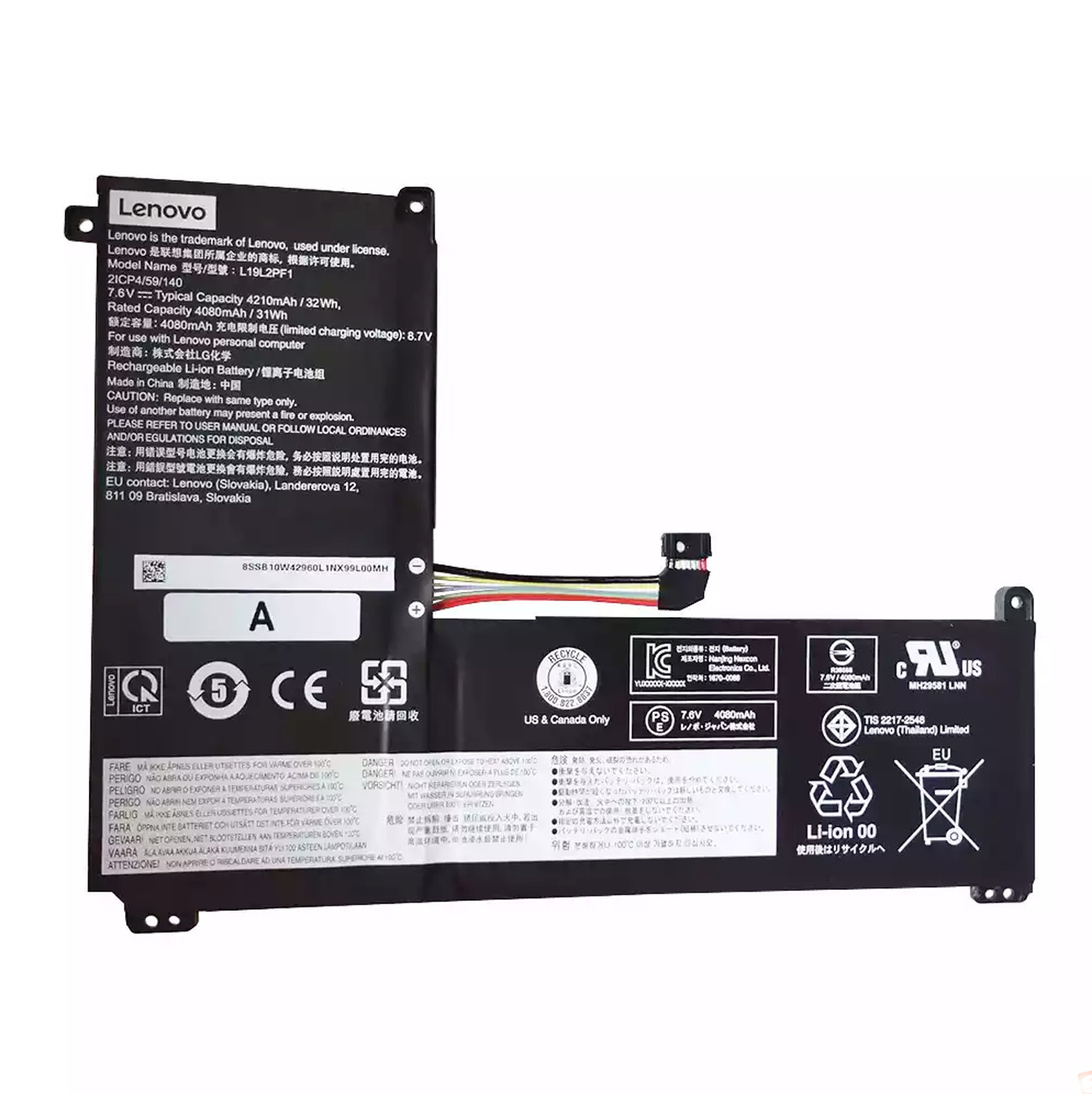 Genuine Battery L19M2PF1 L19L2PF1 For Lenovo IdeaPad 1-14IGL05 Slim 1-11IGL05