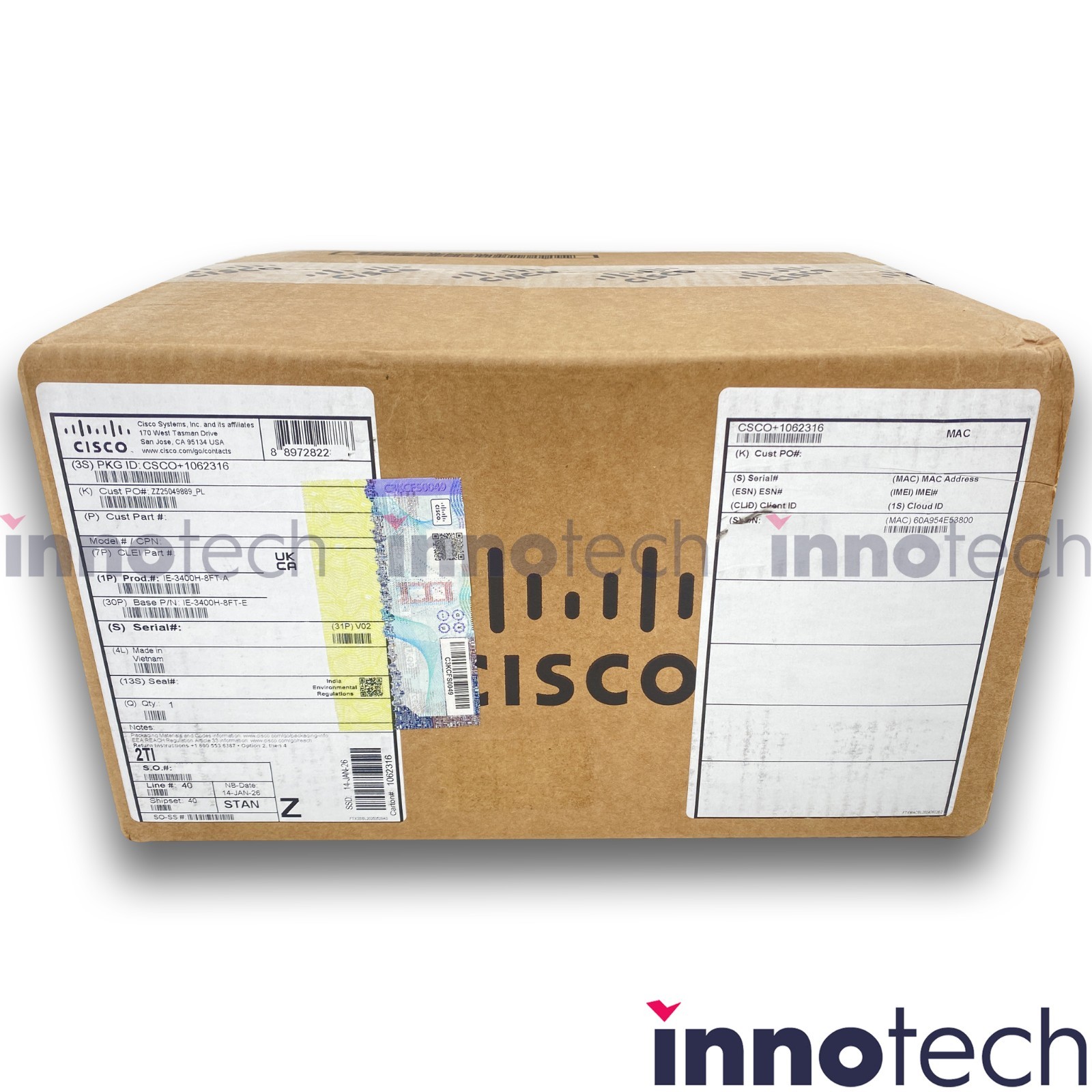 Cisco IE-3400H-8FT-E Catalyst Switch IE3400 Series New