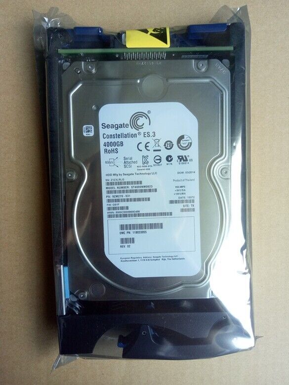 005050749 005050748 EMC 4T 7.2K 3.5 SAS VX-VS07-040 VNX5500 5300 Hard Drive