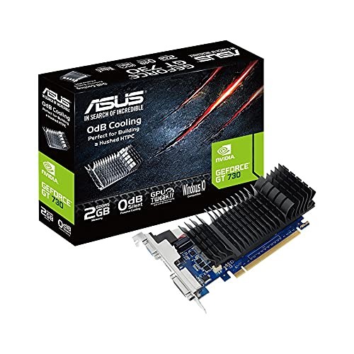 ASUS GT730-SL-2GD5-BRK NVIDIA GeForce GT 730 2GB GDDR5 Fanless HDMI 2.0b GPU