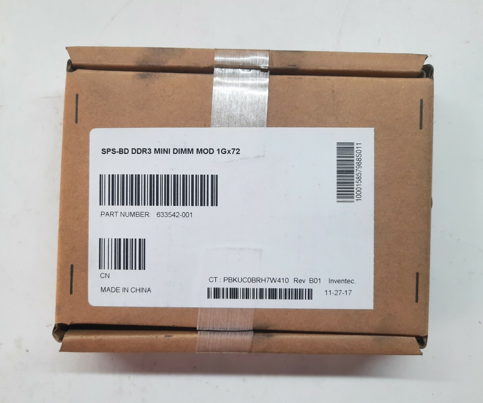 HP 633542-001 SPS-BD DDR3 MINI DIMM MOD 1Gx72 - Brand New - OEM