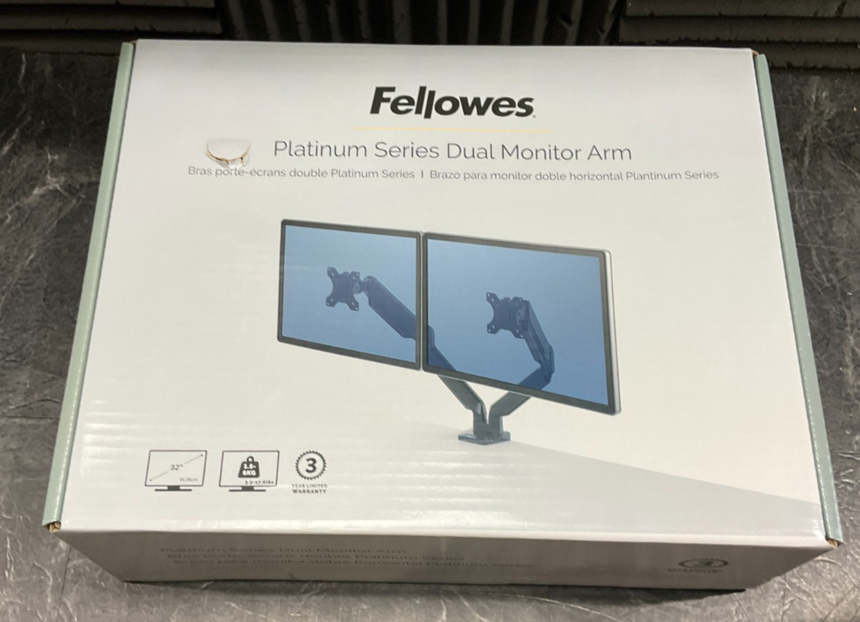 Fellowes Platinum Series Dual Monitor Arm 8042501 ✨❤️✨✨❤️✨  Open Box