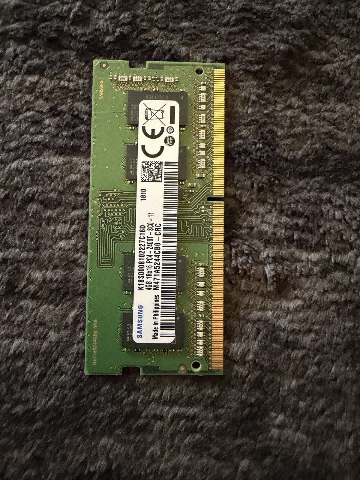Samsung 4GB DDR4 2666MHz PC4-2666V Laptop RAM SO-DIMM | HP P/N: 933282-001