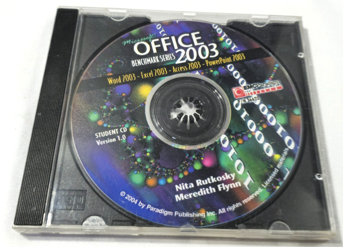 Microsoft Office 2003 Benchmark Series Student CD Version 1.0 P/N 36620