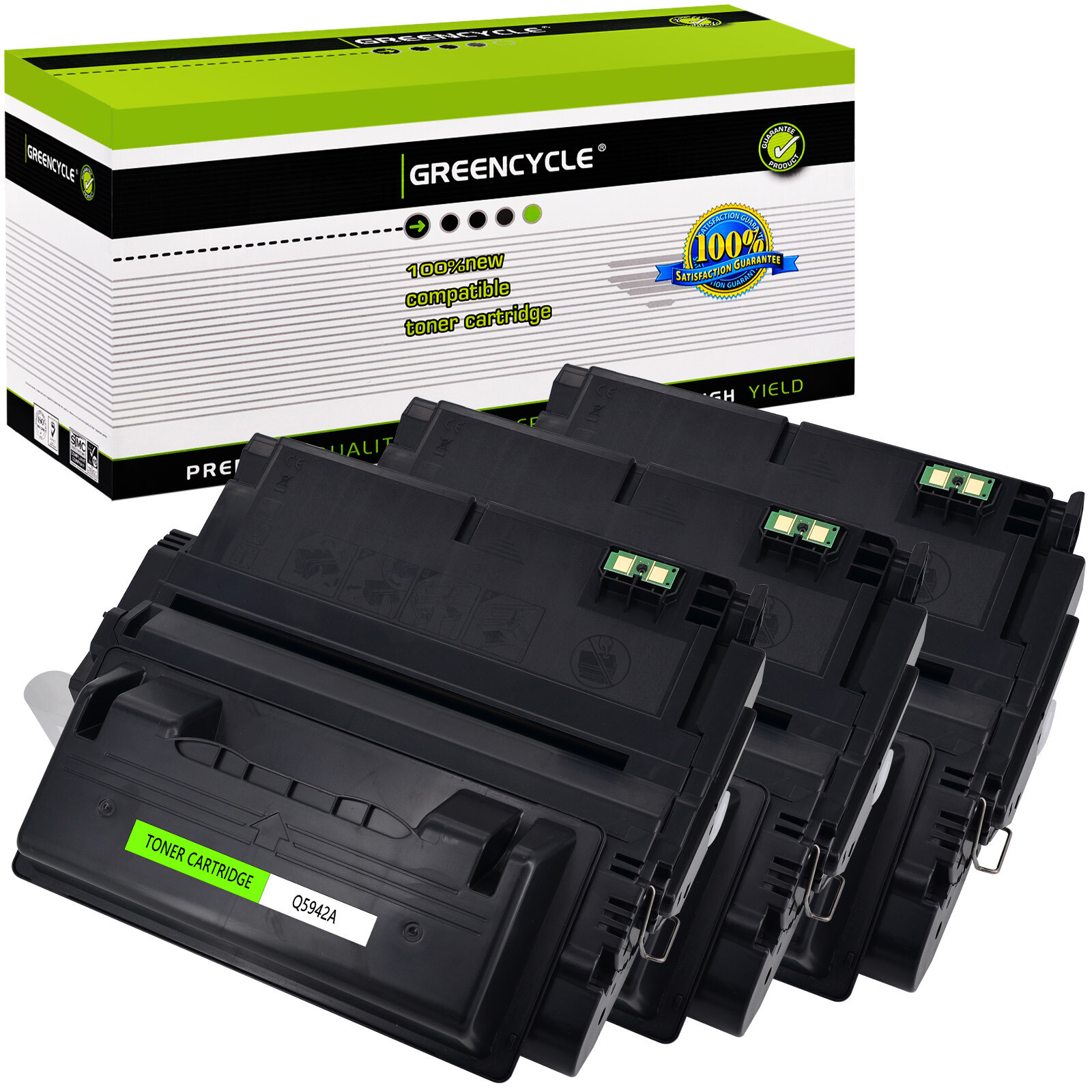 GREENCYCLE 3PK Q5942A 42A Toner Compatible For HP LaserJet 4350 4350n 4350L 4240