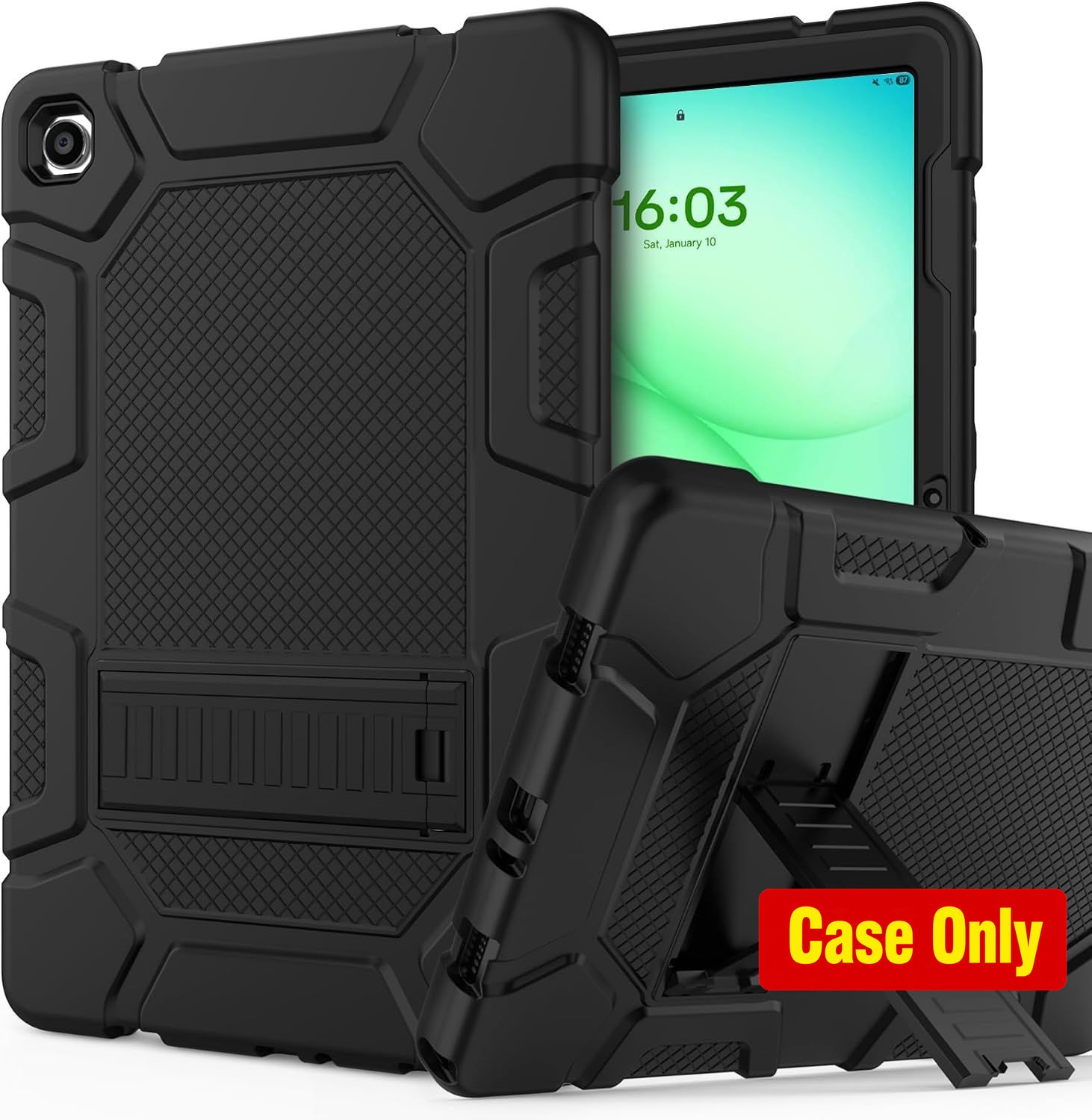 Case for Samsung Galaxy Tab A11+ 11", Rugged 3-Layer Shockproof Cover with Kicks