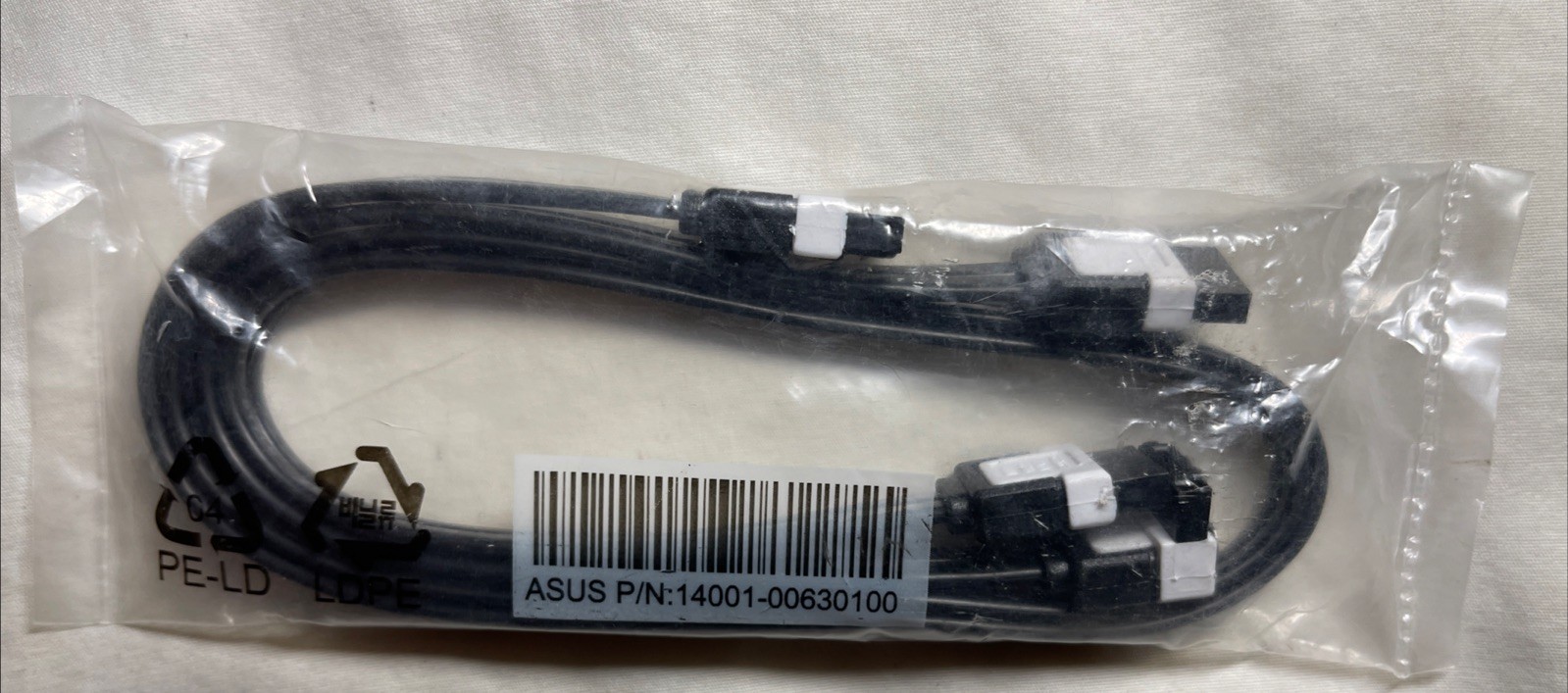 2x ASUS SATA 3.0 DATA CABLE 6GB-s 14001-00630100 Black White 1 Pack w 2 Pcs