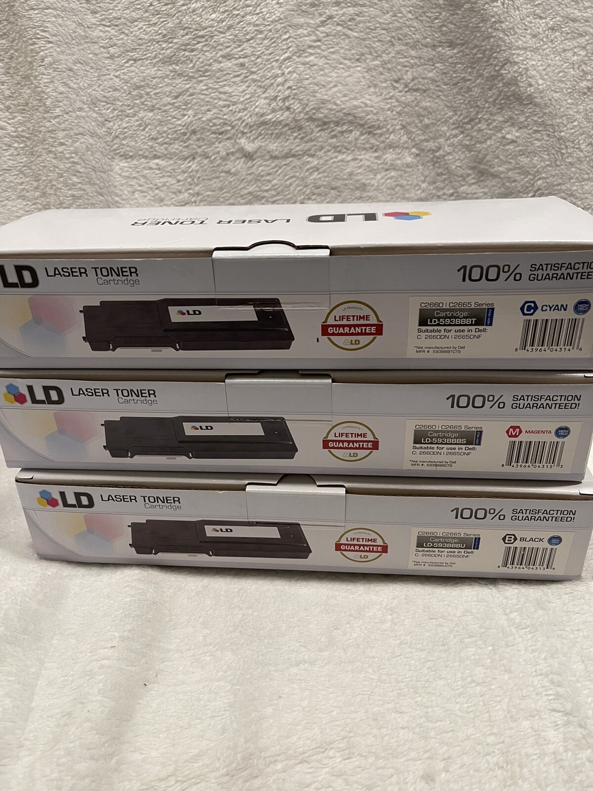 NEW LD Laser Toner C2665dnf And C2660Dn Black, Cyan & Magenta