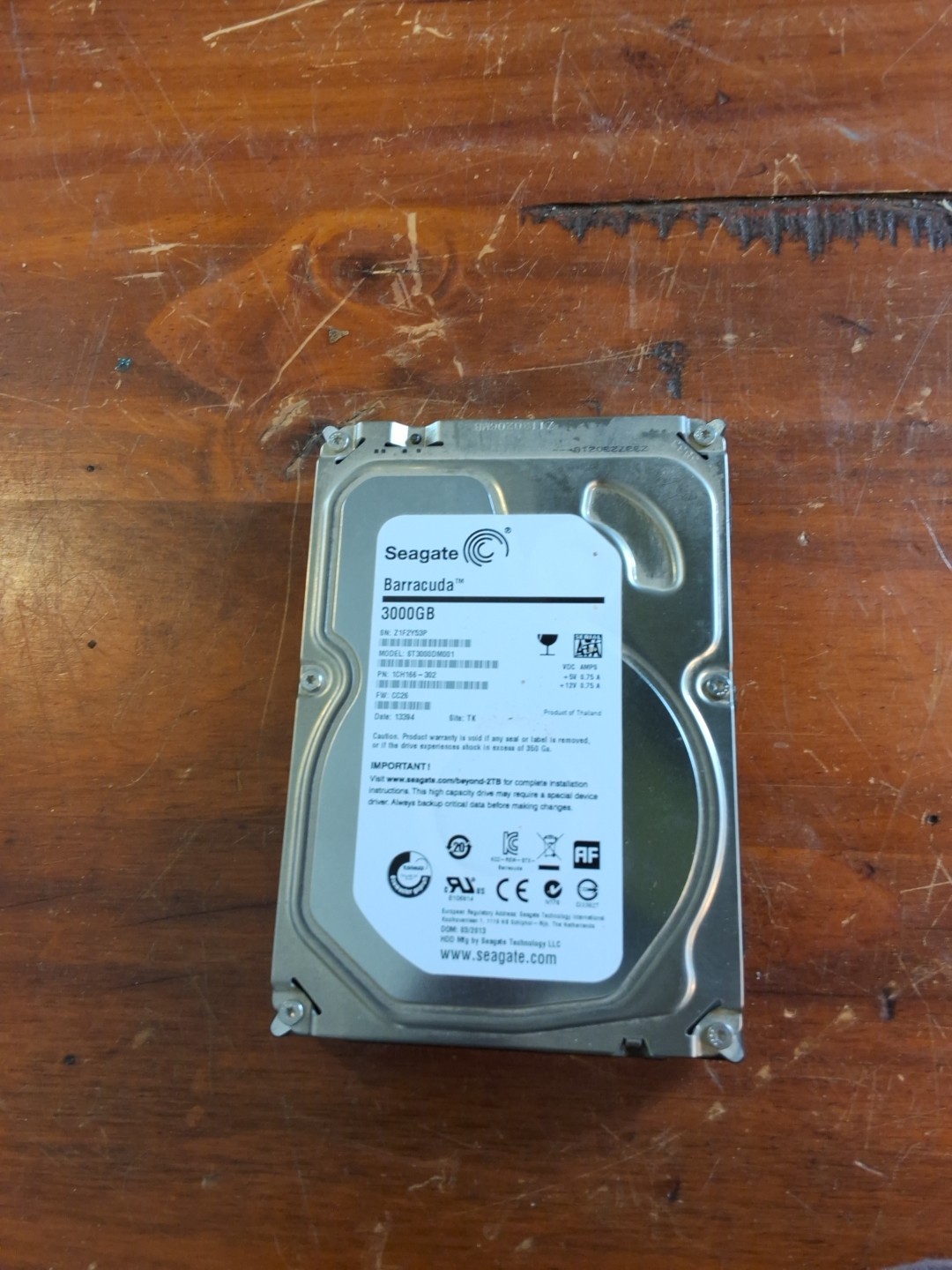 Seagate Barracuda 3000GB 3TB ST300DM001 3.5" HDD Hard Drive
