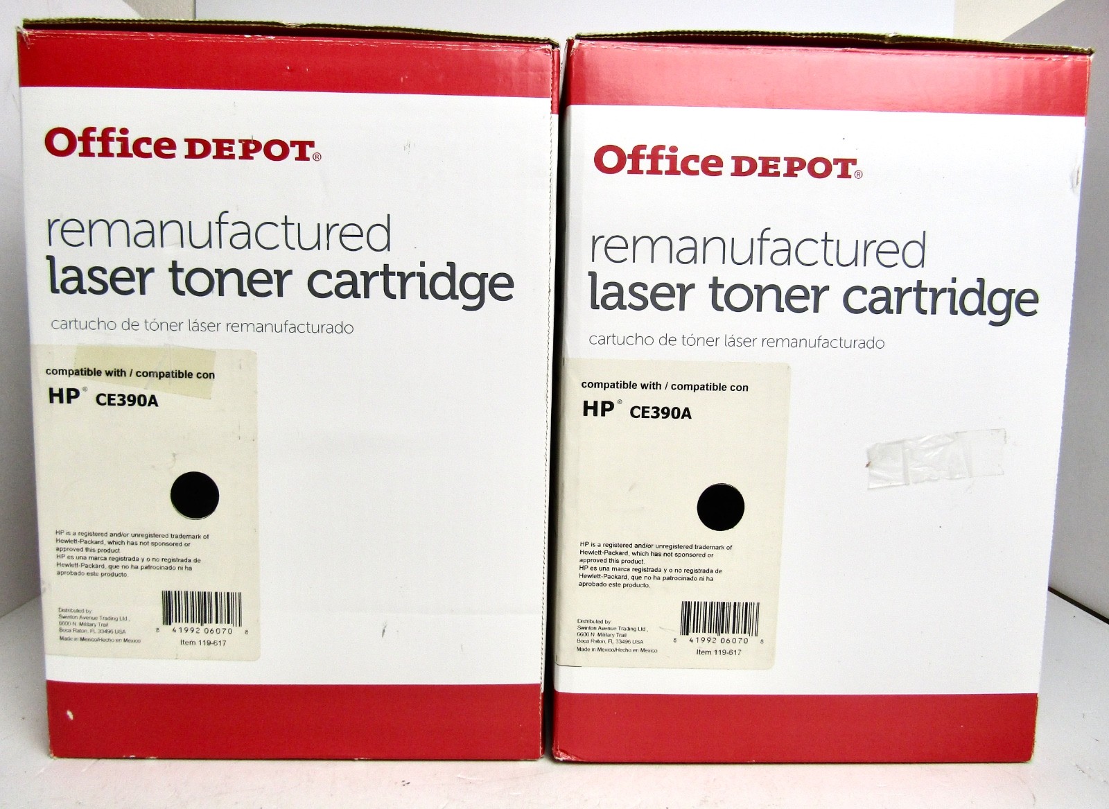 (Lot of 2)  Compatible Toner Cartridge Replacement for HP CE390A - 90A BLACK