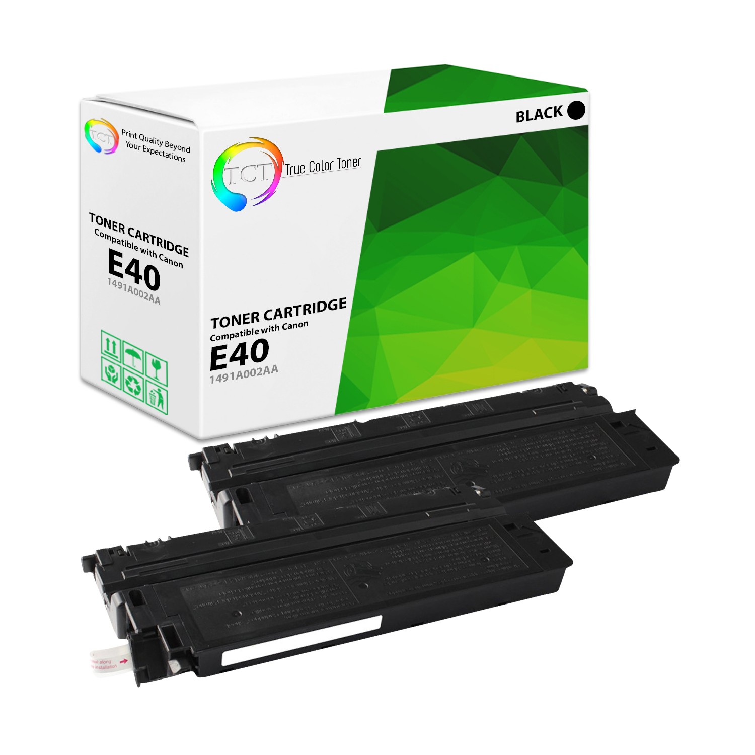 TCT 2PK E40 - 1491A002AA Black Toner Cartridges For Canon PC940 PC920 PC921