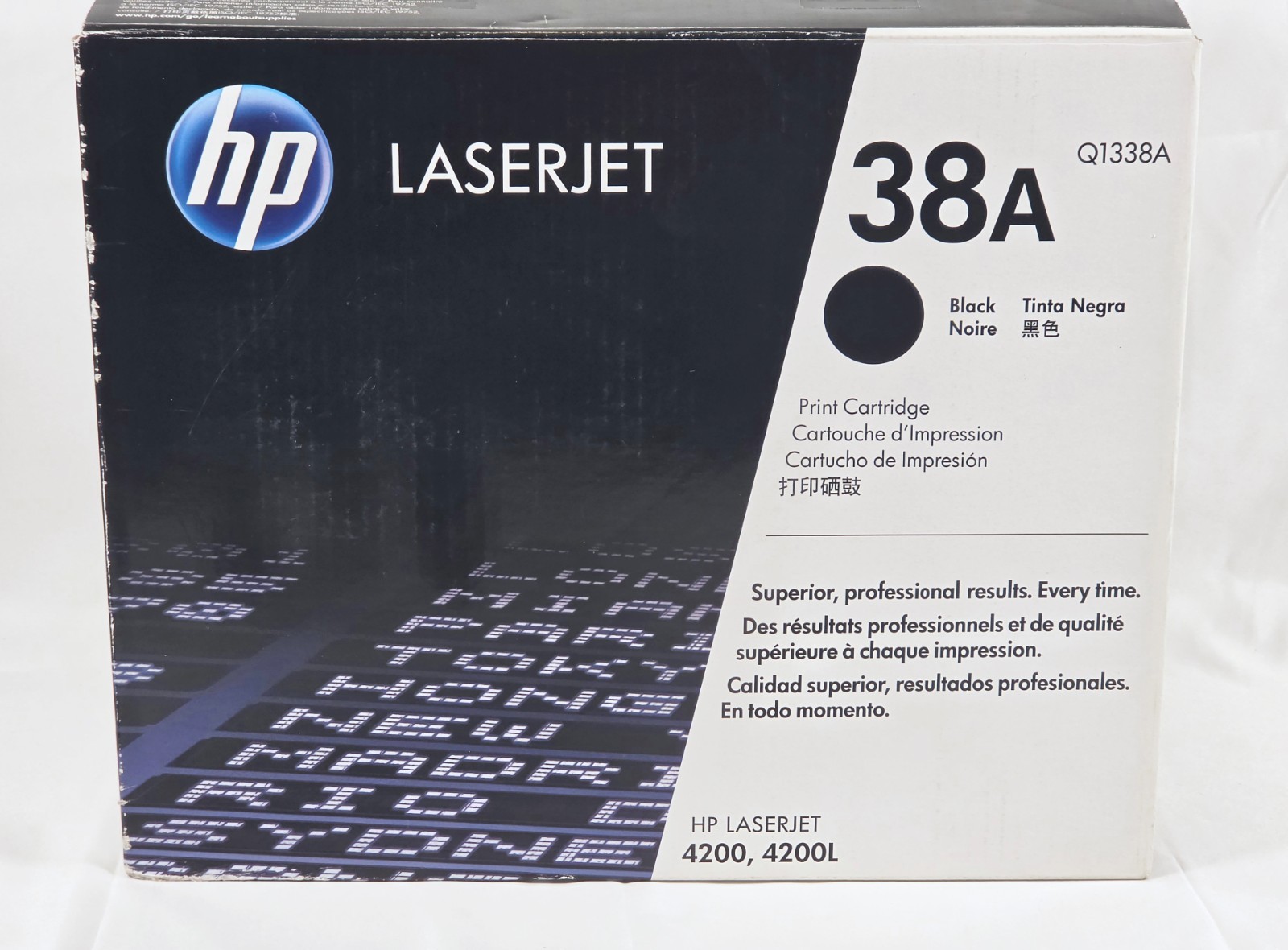 NEW Open Box Genuine HP 38A LaserJet Black Print Cartridge 4200 4200L Q1338A