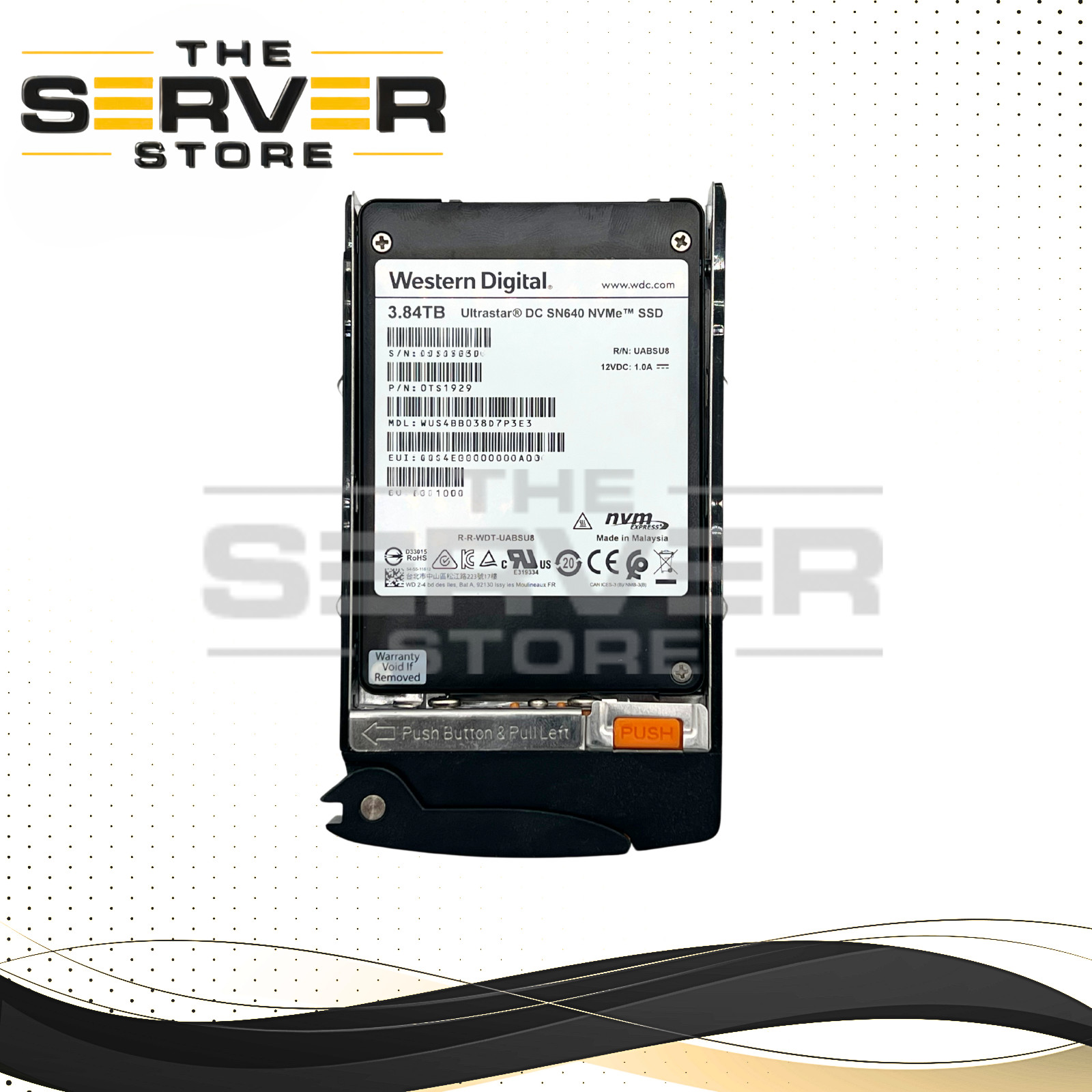 WD HGST 3.84TB NVMe U.2 G3 x4 2.5" SSD SN640 / Supermicro Server WUS4BB038D7P3E3