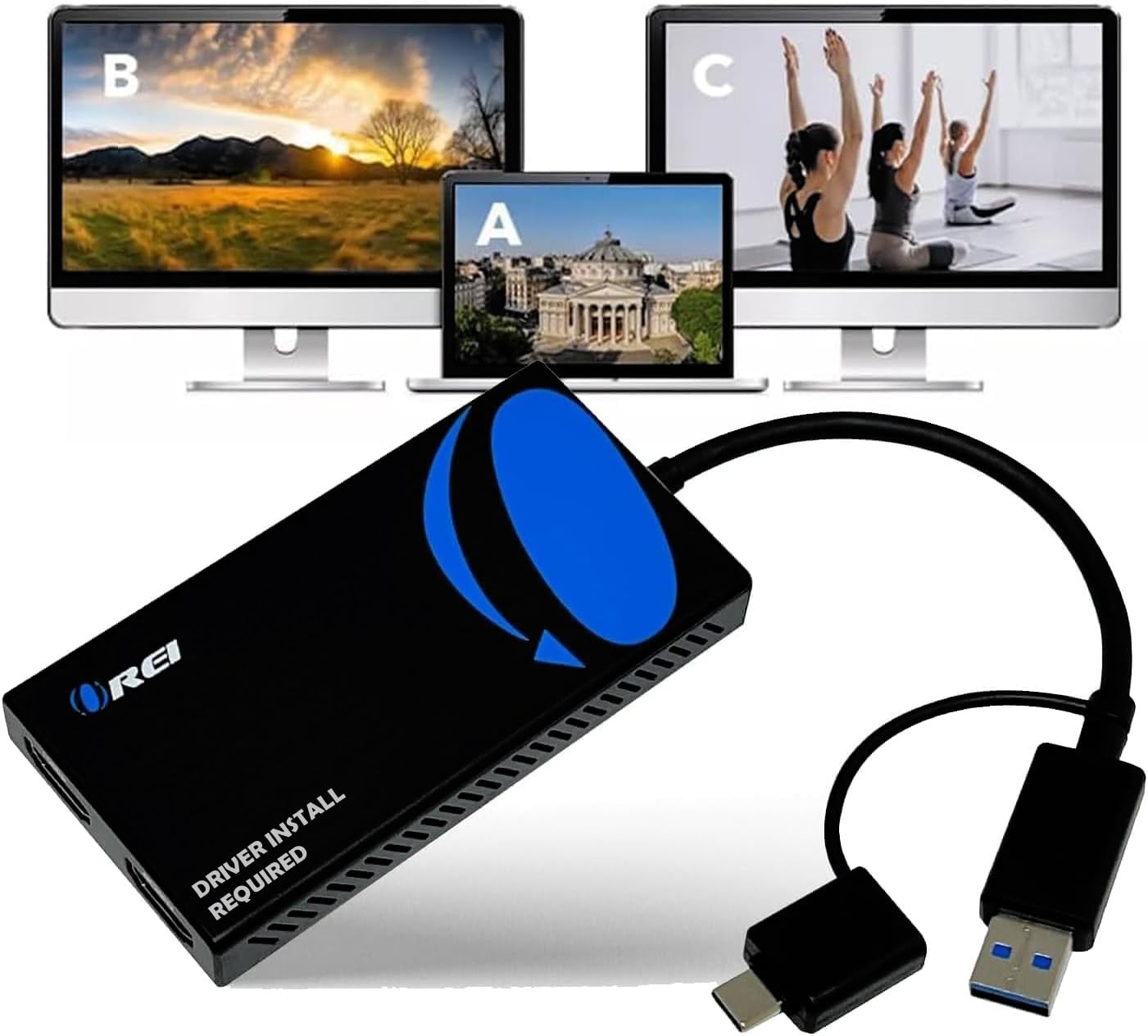 SplitExtend HDMI Splitter Extended Display for Dual Monitor - 4K@30Hz