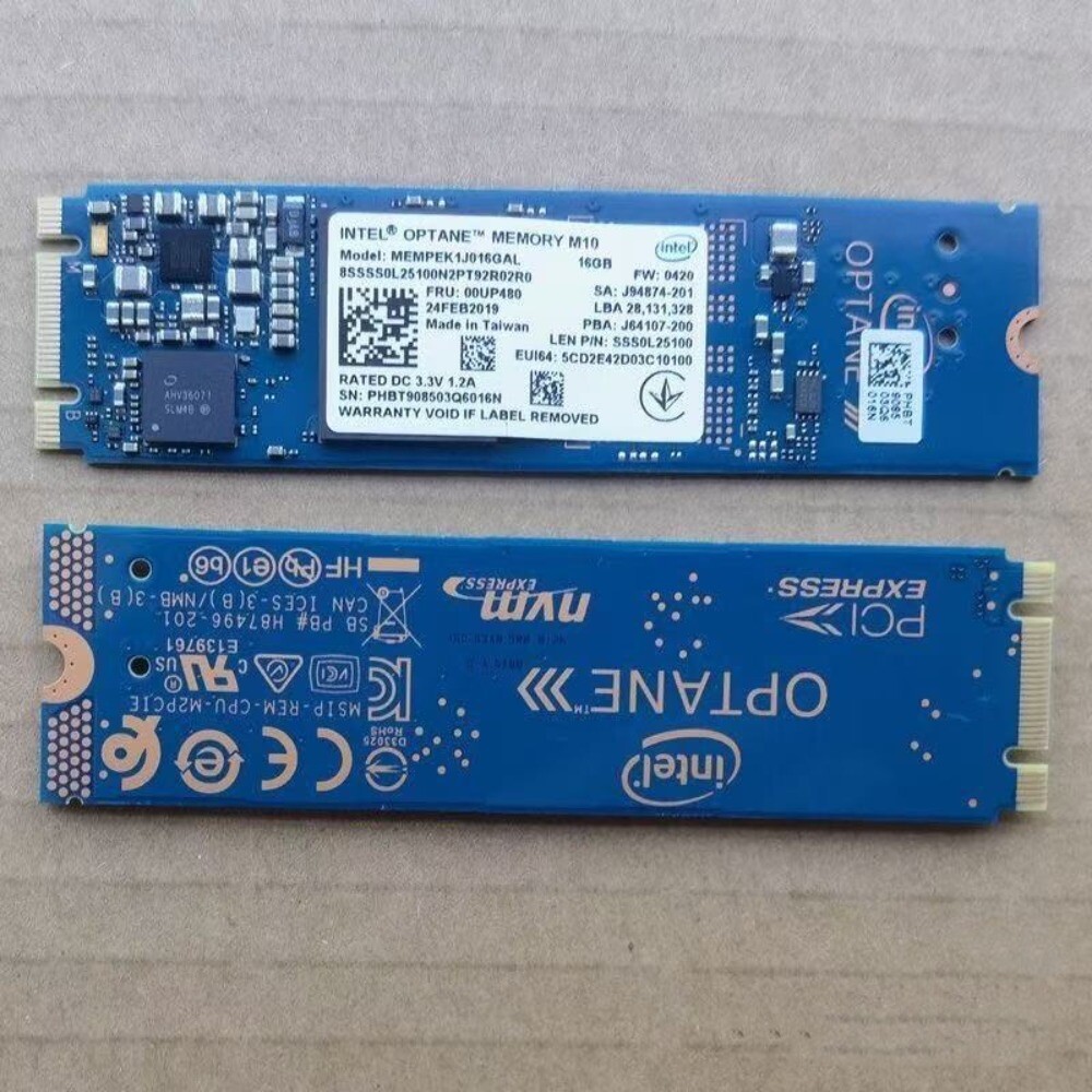 2 pcs Intel Optane Memory M10 MEMPEK1J016GAL 16GB M.2 2280 SSD NVMe PCIe