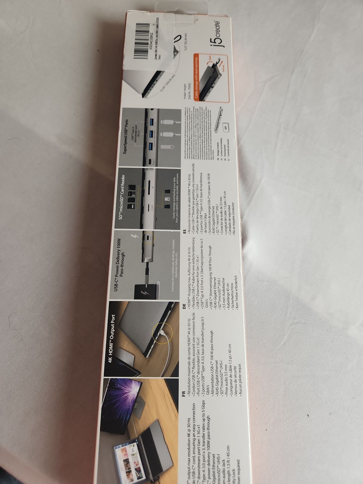 j5create USB-C 4K HDMI Docking Station 9-in-1 with 100W Power Delivery
