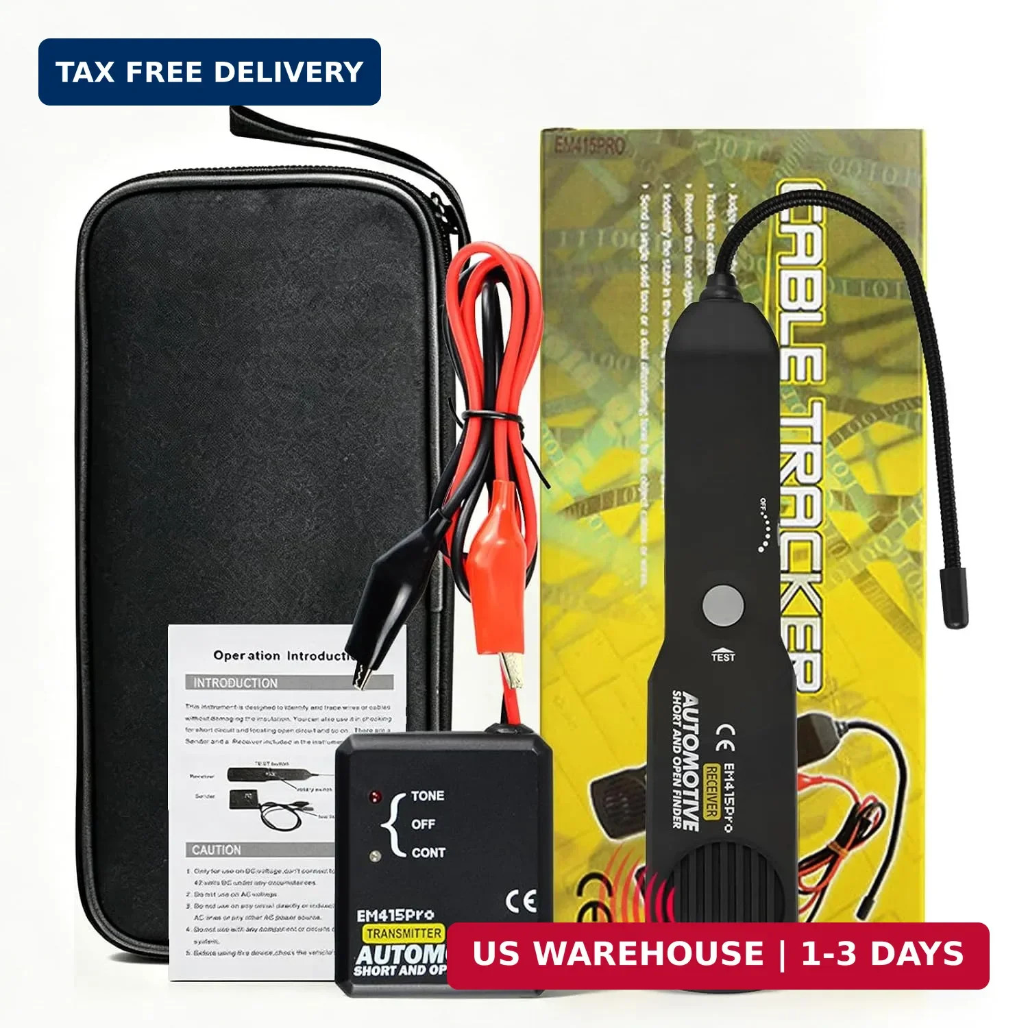 EM415Pro Automotive Wire Tracer Electrical Tool-Car Circuit Breaker Finder, Auto