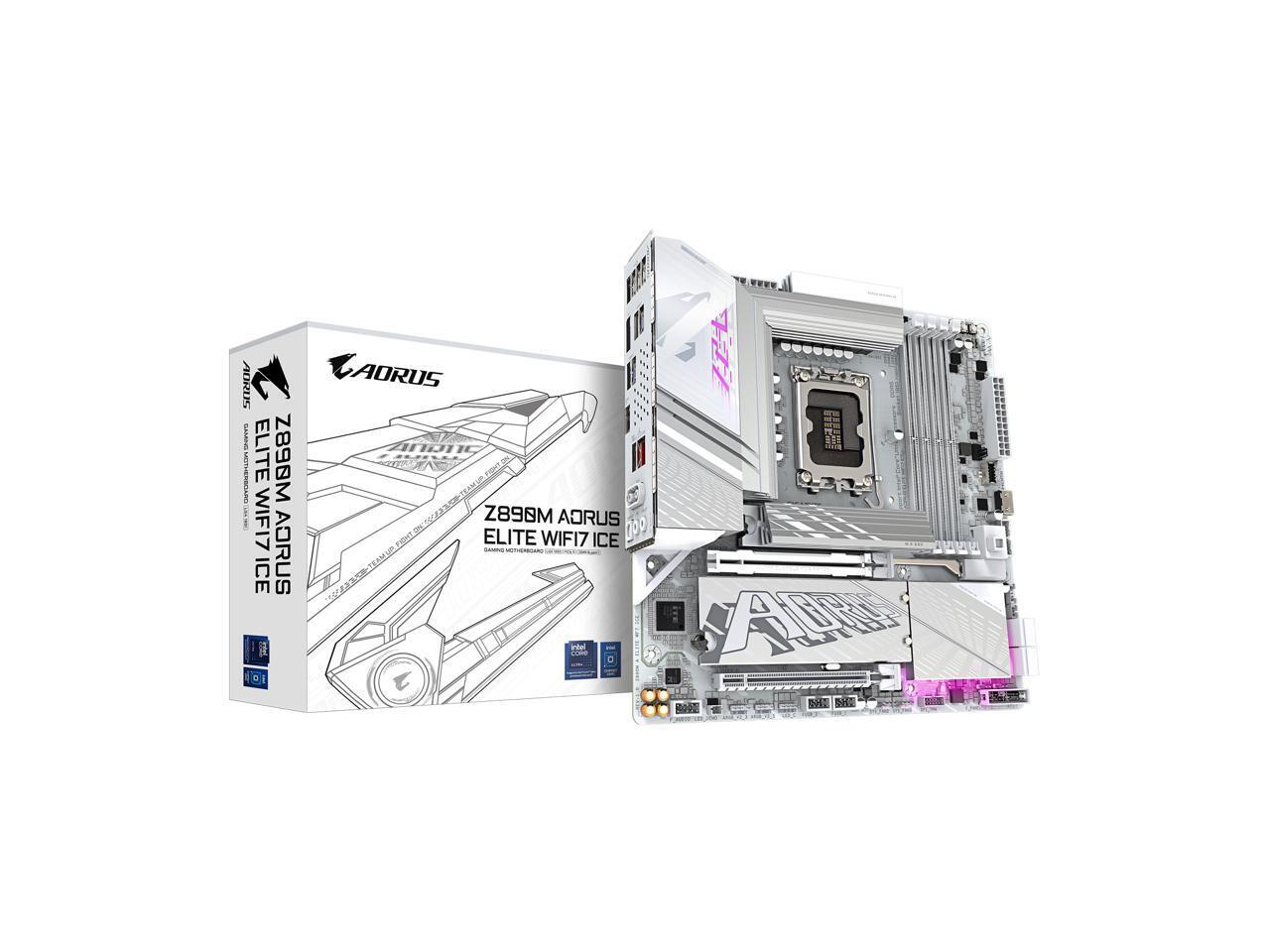 GIGABYTE Z890M AORUS ELITE WIFI7 ICE Ultra Core (Series 2) LGA 1851, ATX, DDR5,