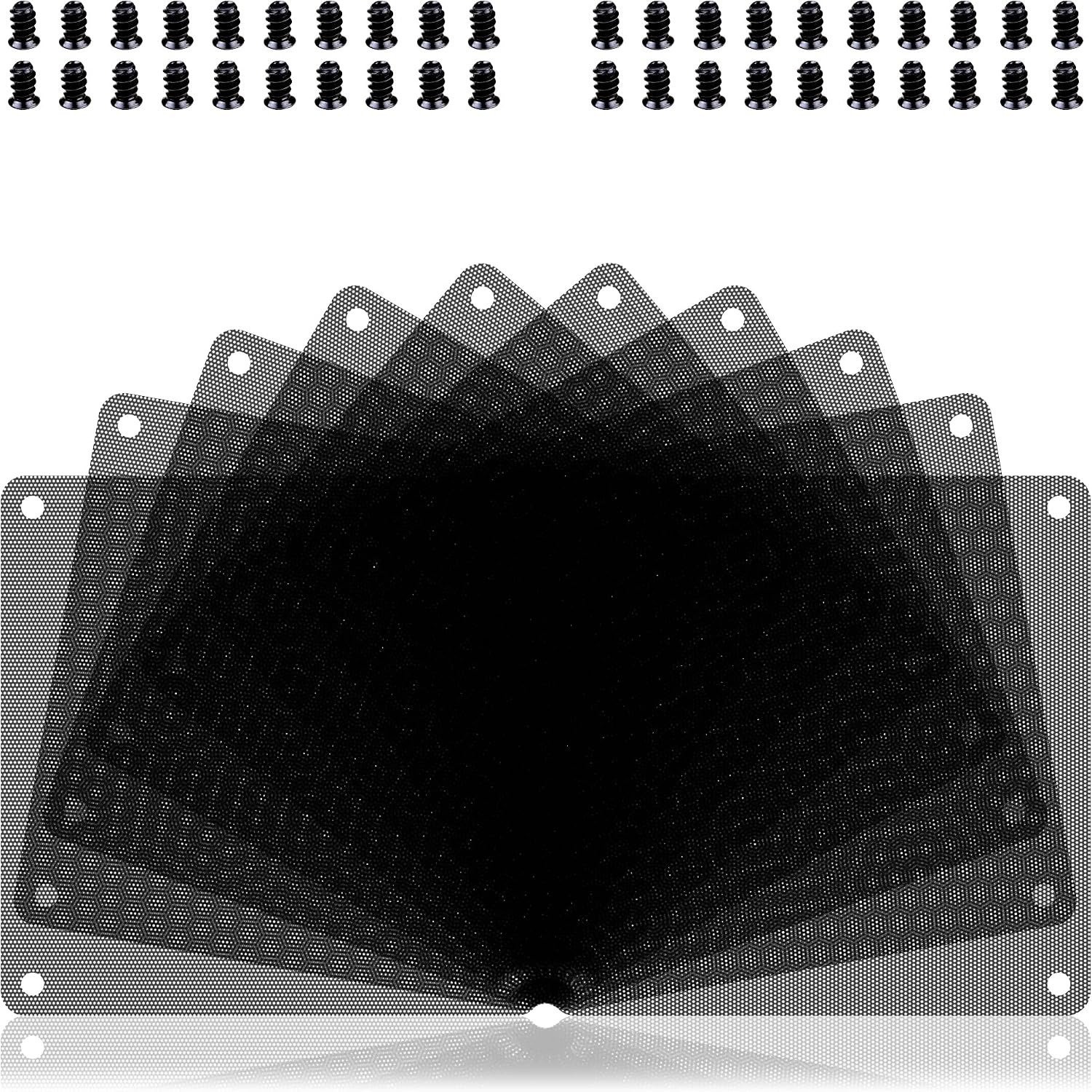 140mm Fan Dust Filter PC, 10Pack PVC Computer Dust Filter Mesh Dustproof Case Co