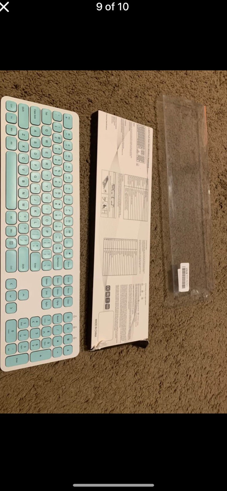 Cimetech 2.4 GHz Wireless Keyboard W/ Number Pad Full Size Design For Laptop Tab