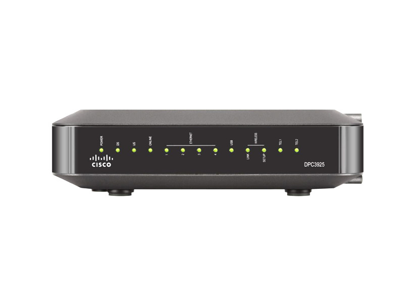 Cisco Linksys DPC3925 4 Ports Wireless Ethernet Docsis 3.0 Cable Modem Black