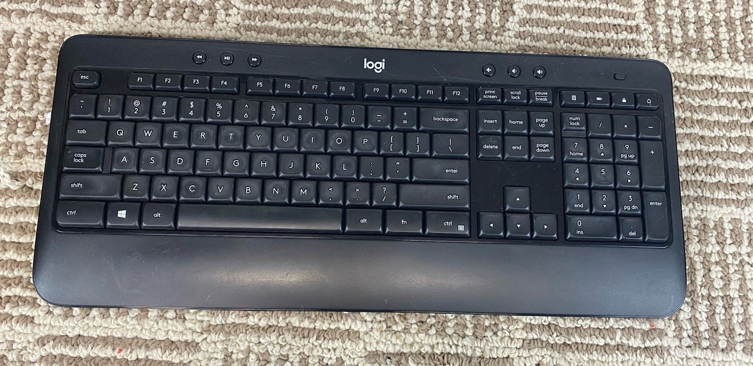 Logitech K540 Unifying Wireless Keyboard Matte Black NO DONGLE
