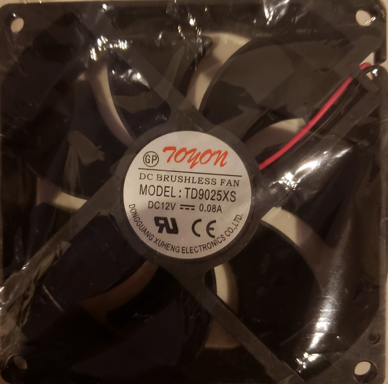 TONON TD9025XS DC12V 0.08A 92*25MM 2-Wire Silent Cooling Fan