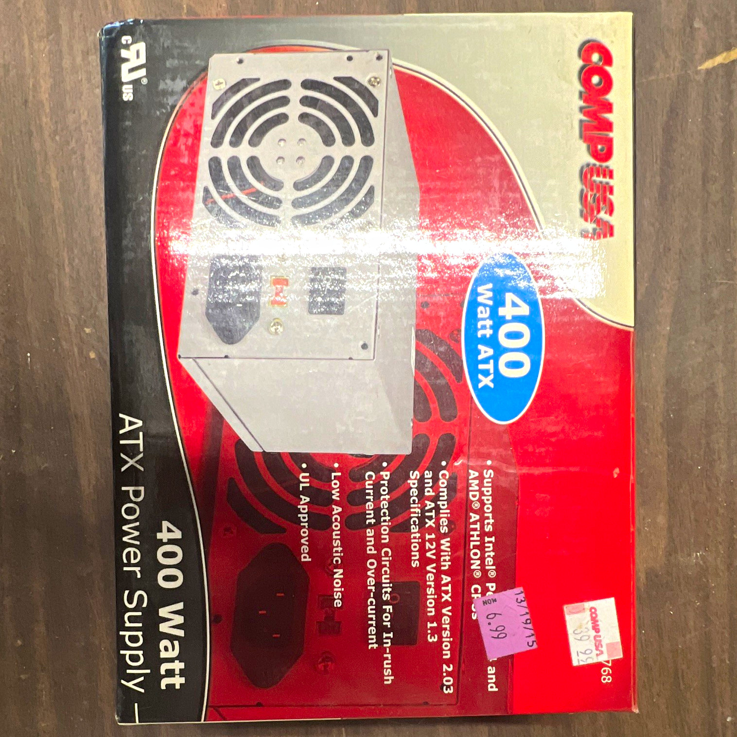 CompUSA ATX2Power400 400W ATX Power Supply 20-Pin 115/230V Low Noise