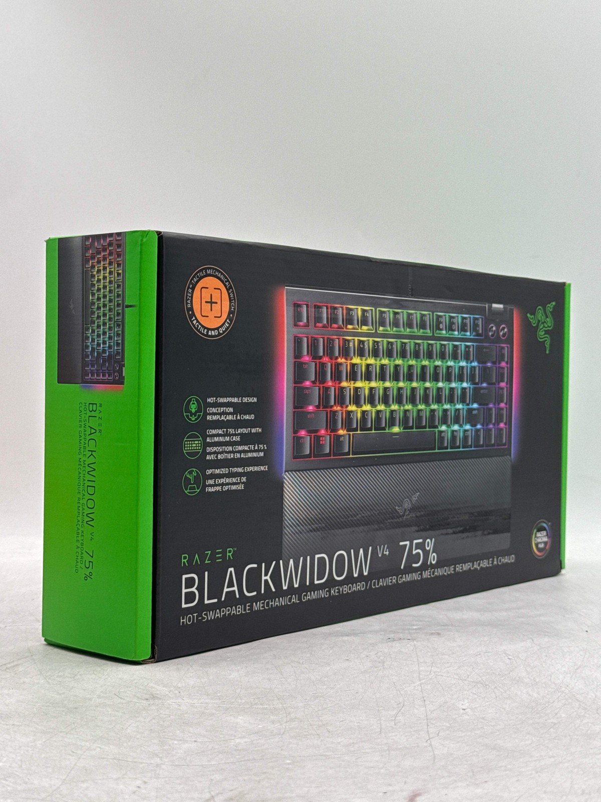 Razer BlackWidow V4 75% Mechanical Gaming Keyboard: Hot Swappable Design