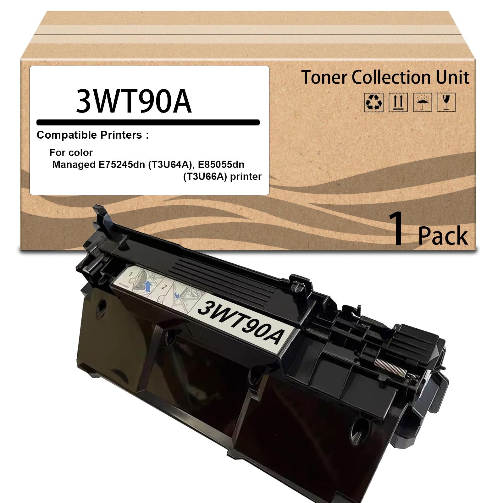 1 Pack 3WT90A Toner Collection Unit for HP Color Enterprise M751n M751dn E75245d