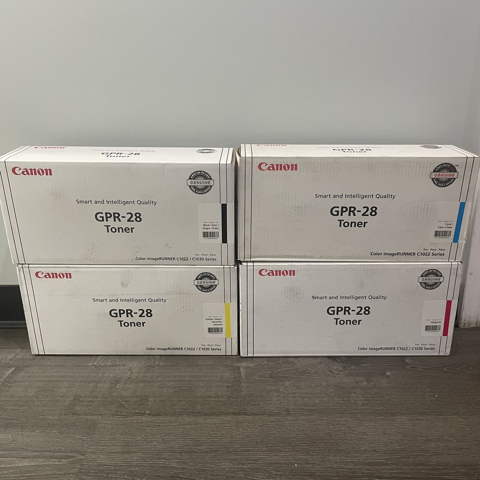 Canon GPR-28 Toner Cartridge Set Yellow Magenta Cyan Black for C1022 New