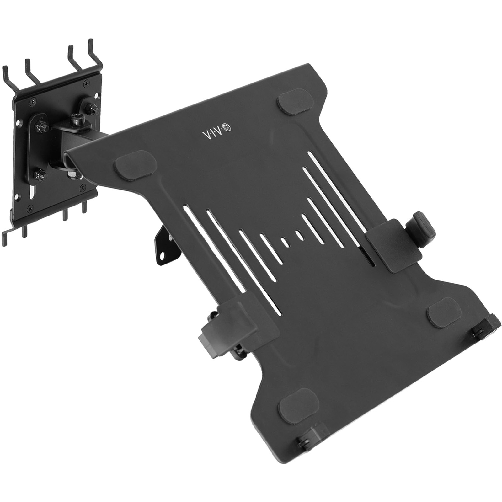 Pegboard Compatible 10 to 15.6 Inch Laptop Mount Holder Adjustable Tray Mount