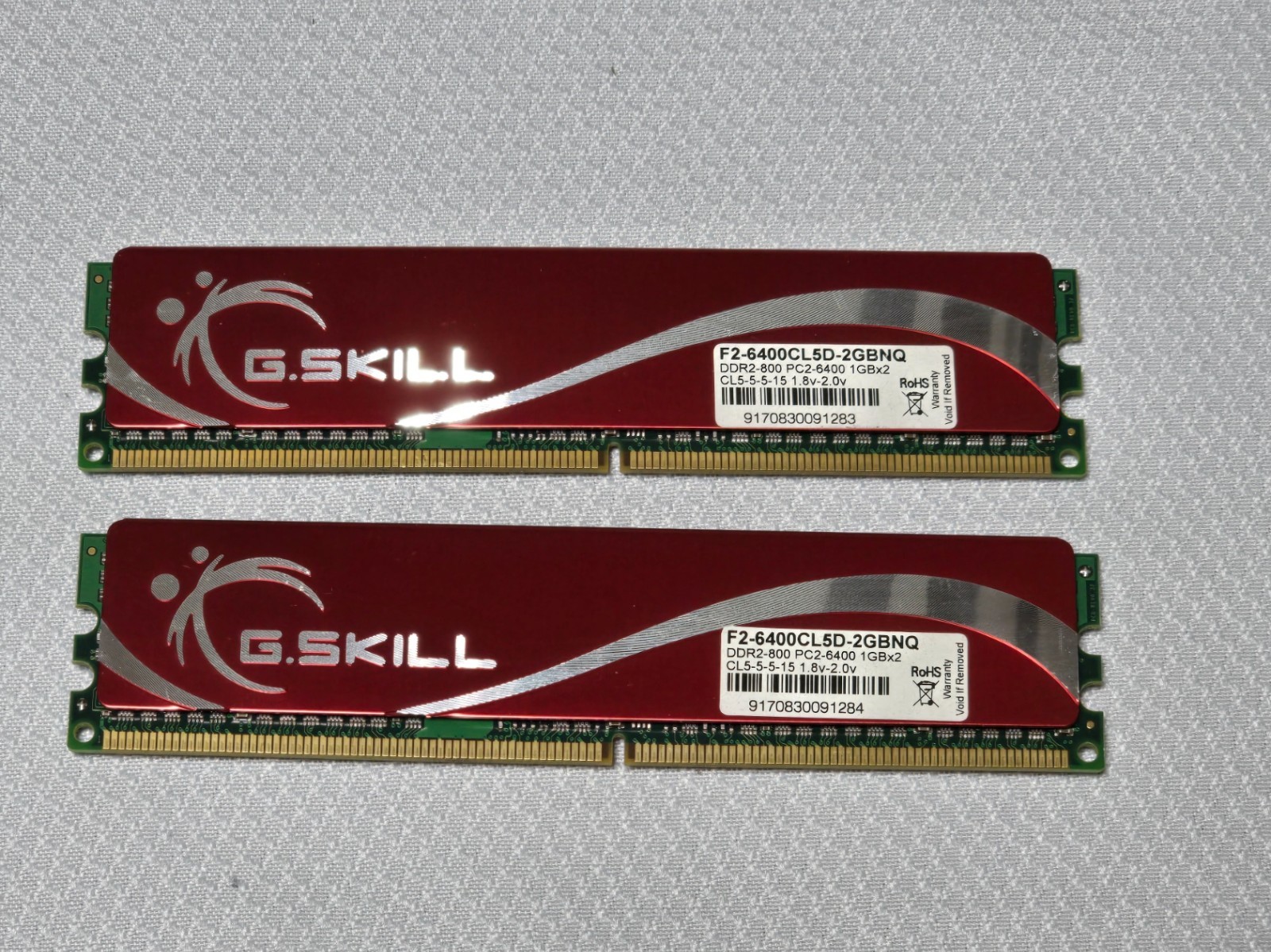 G.Skill PC2-6400 2GB  1x2GB DIMM 800 MHz DDR2 Memory  F2-6400CL5D-2GBNQ