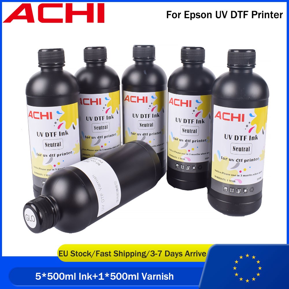 5*500ml UV DTF INK+500ml Varnish For Epson XP600 XP800 UV DTF/6090 UV Printer