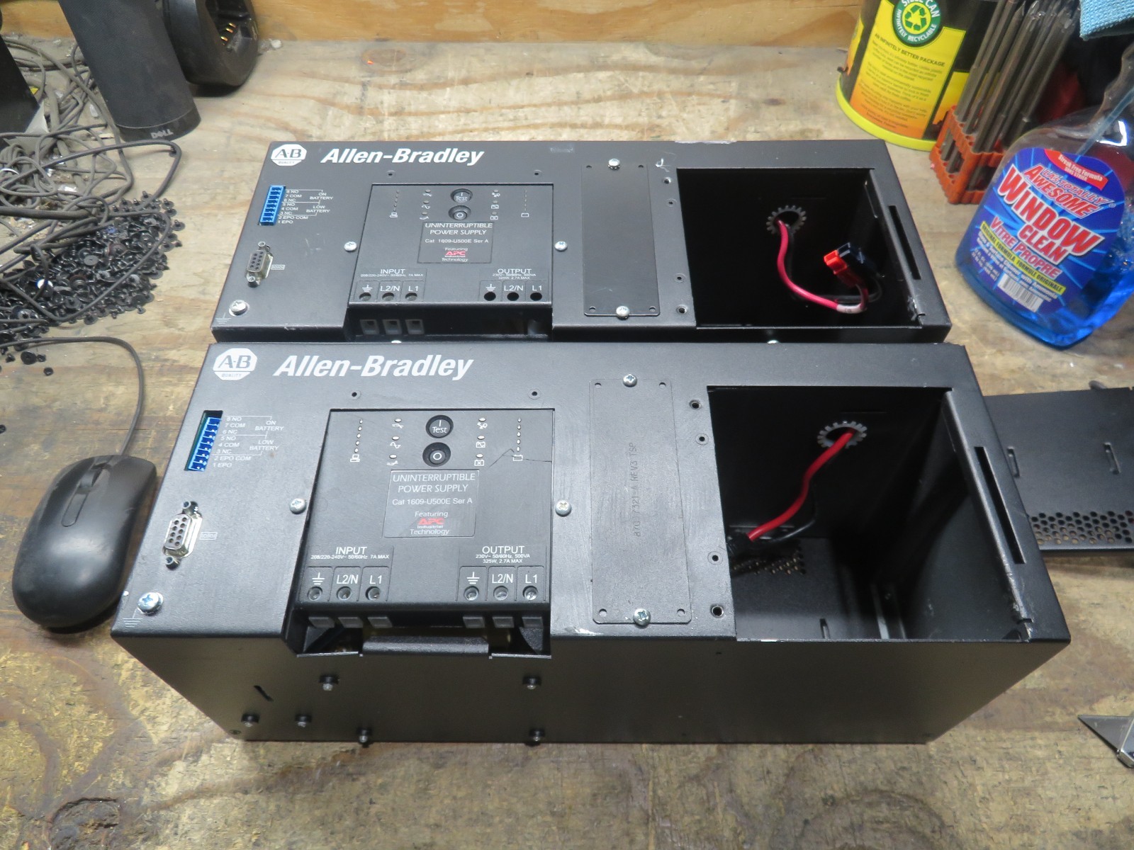 LOT OF 2 Allen Bradley Uninterruptible Power Supply 1609-D 1609-D1000N PARTS