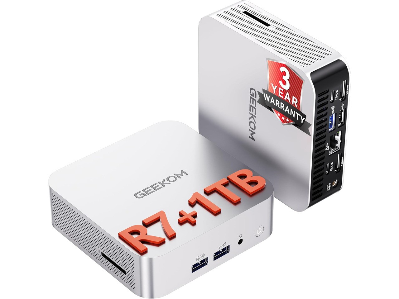 GEEKOM A8 Mini PC, Ryzen 7 8745HS, 16GB DDR5 Upgradeable RAM, 1TB SSD | Creator