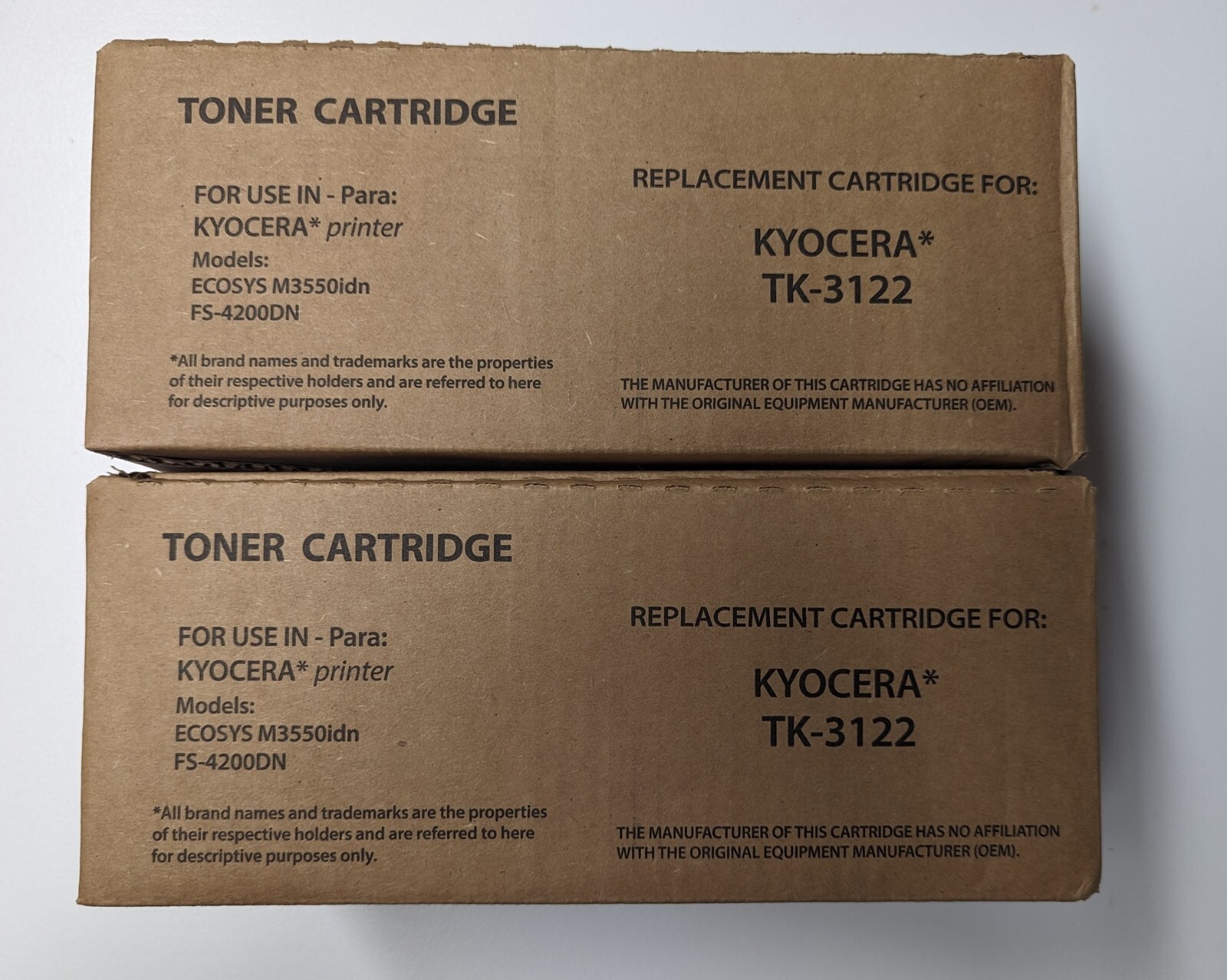 2Pack of Digitoner Replacement Cartridges for Kyocera TK-3122