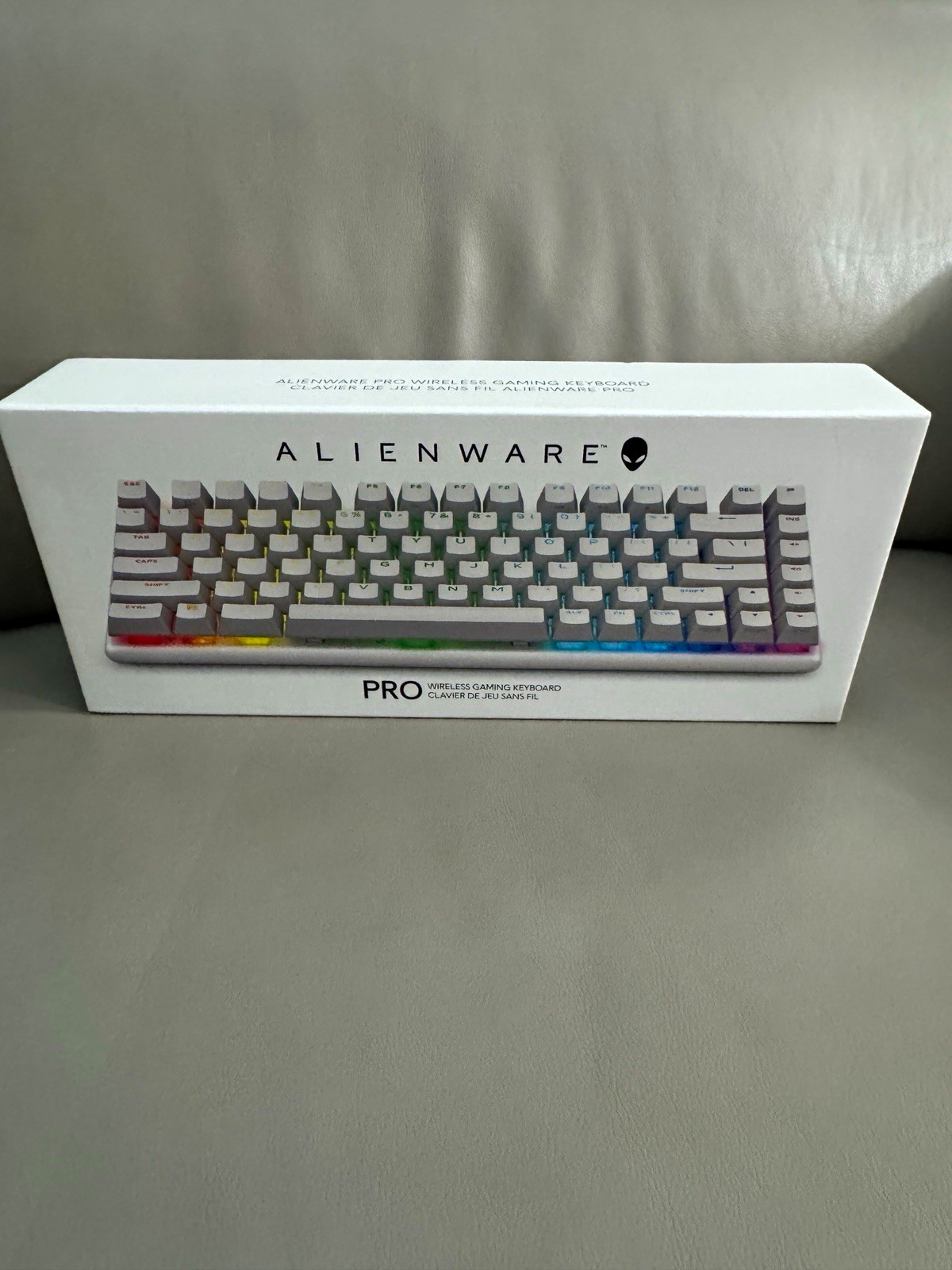 Alienware Pro Wireless Illuminated Gaming Keyboard, Lunar Light, US QWERTY