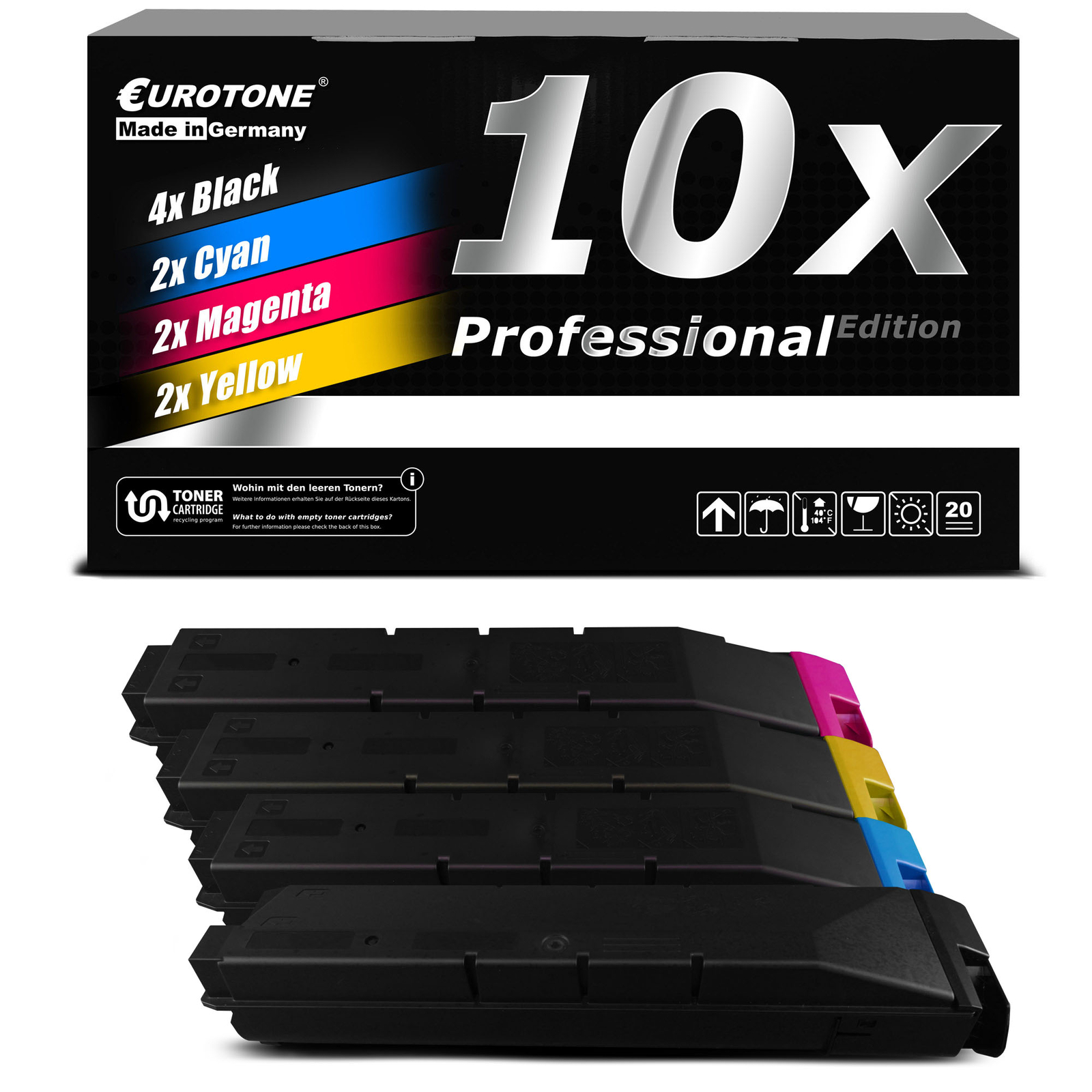 10x Eurotone per Cartridge for Kyocera Taskalfa 3551-ci 3550-ci 3550-cig