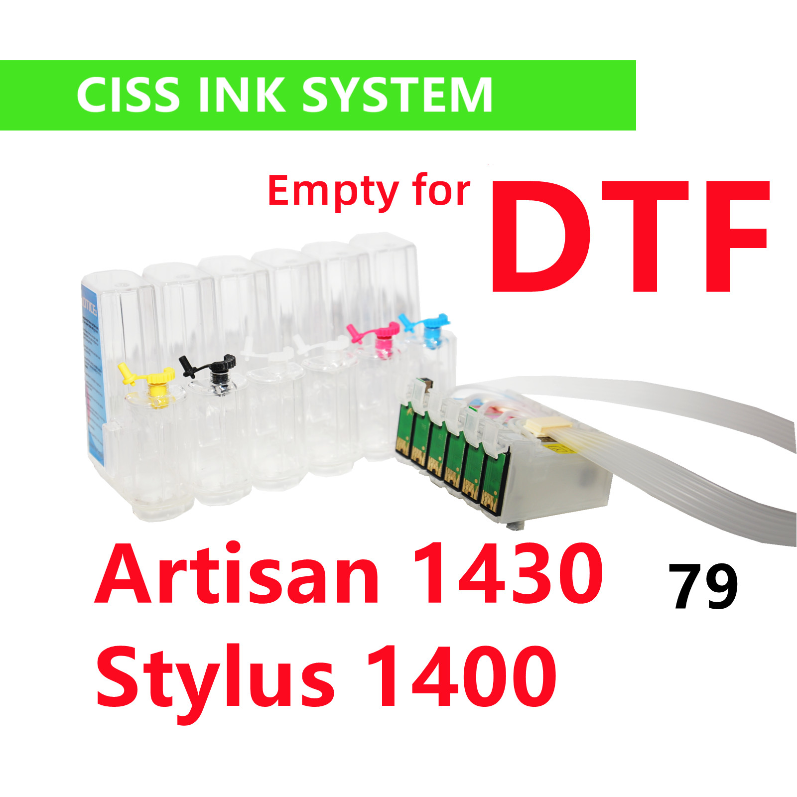 Refillable Empty Cis ciss ink system for Stylus 1400 Artisan 1430 DTF printing *
