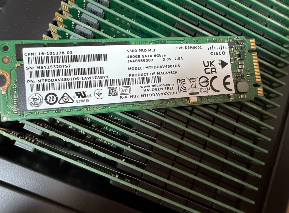 1pcs New Micron Cisco 480G SATA M.2 5300PRO 2280 SSD 16-101278-02 MTFDDAV480TDS