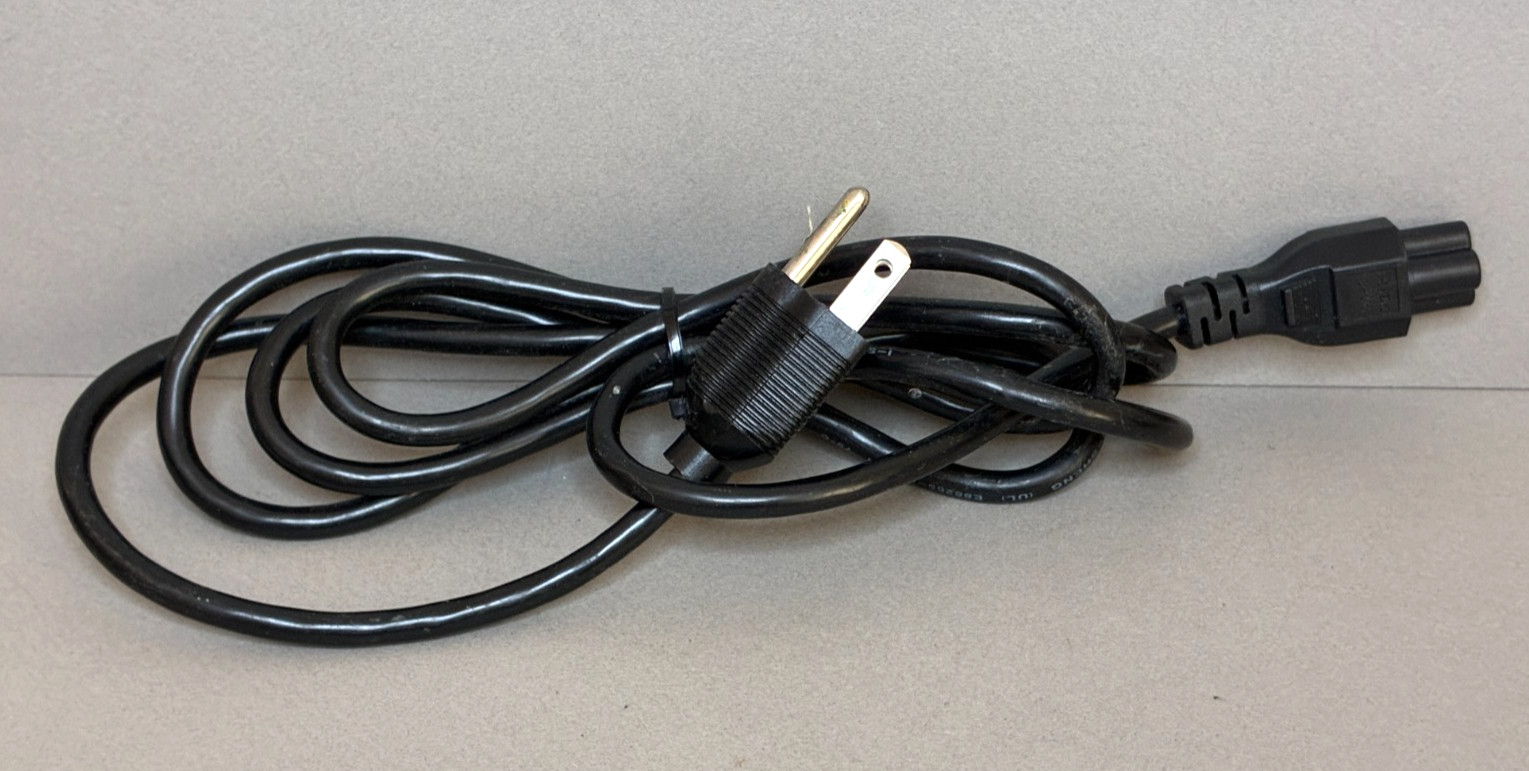 I-SHENG ~ E55943 Black 3 Prong Power Cord ~ IS-034 ~ 7A 125V ~ SP-305