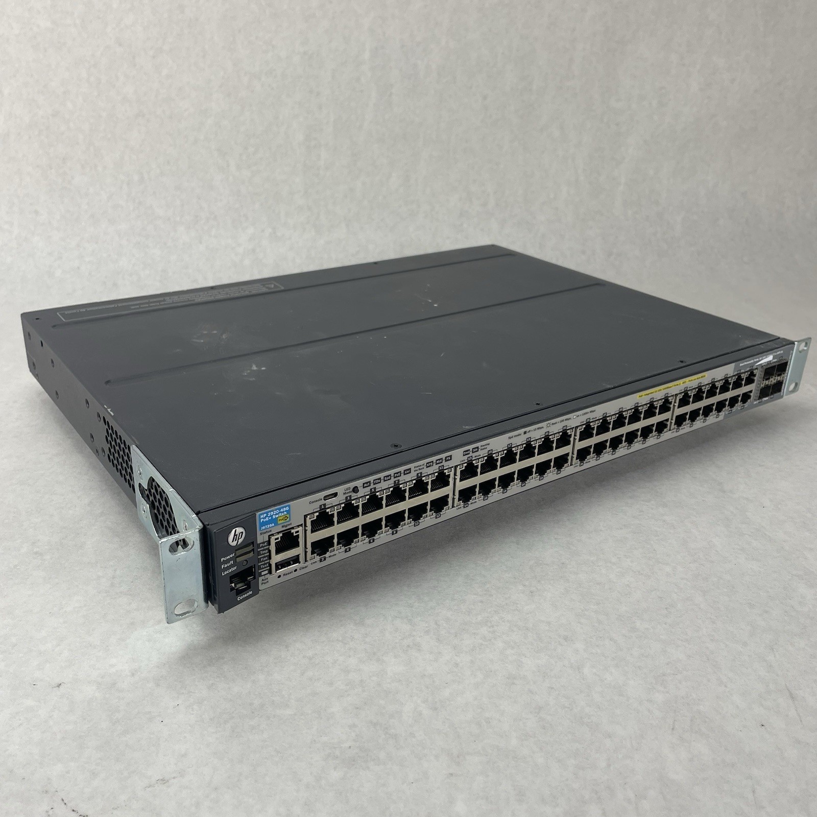 HP 2920-48G PoE+ J9729A 48-Port Gigabit Ethernet Switch No PS Tested & Reset