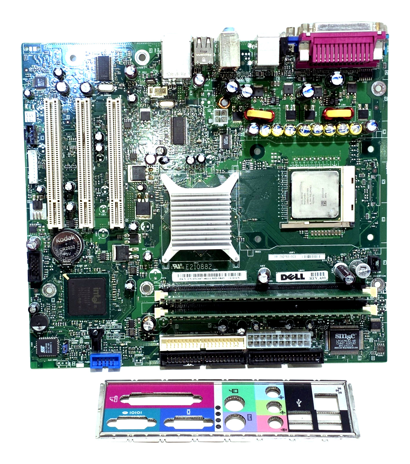 Dell Dimension 3000 Motherboard 0TC667 Pentium 4 3.0GHz SL7PM 512MB I/O Shield